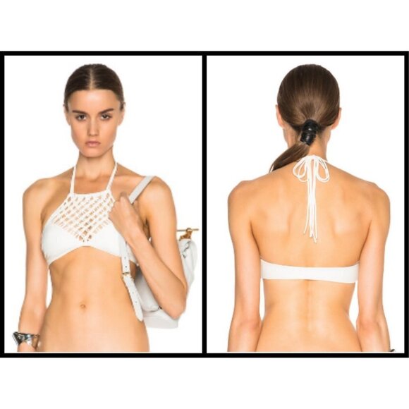 💕MIKOH💕 Macrame Woven Bikini Set ~ Bone M/XL - Picture 8 of 16